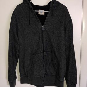 Grey/Black Old Navy Fuzzy Sweatshirt